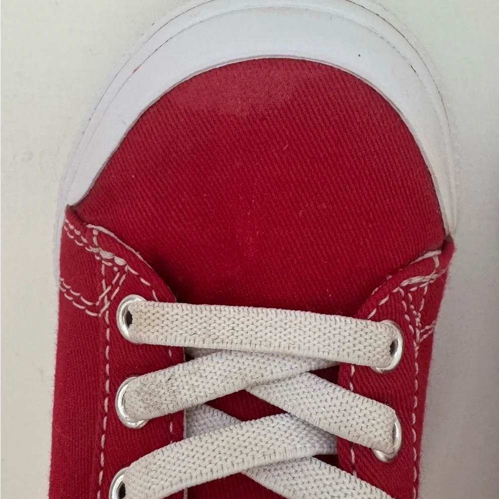 Footmates - Red Canvas Sneakers Velcro Strap - Toddler Size 8 - Picture 5 of 7